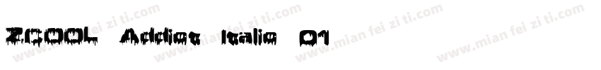 ZCOOL Addict Italic 01英文字体   开源字体字体转换